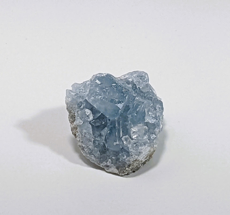 Thumbnail: True blue Celestite specimens