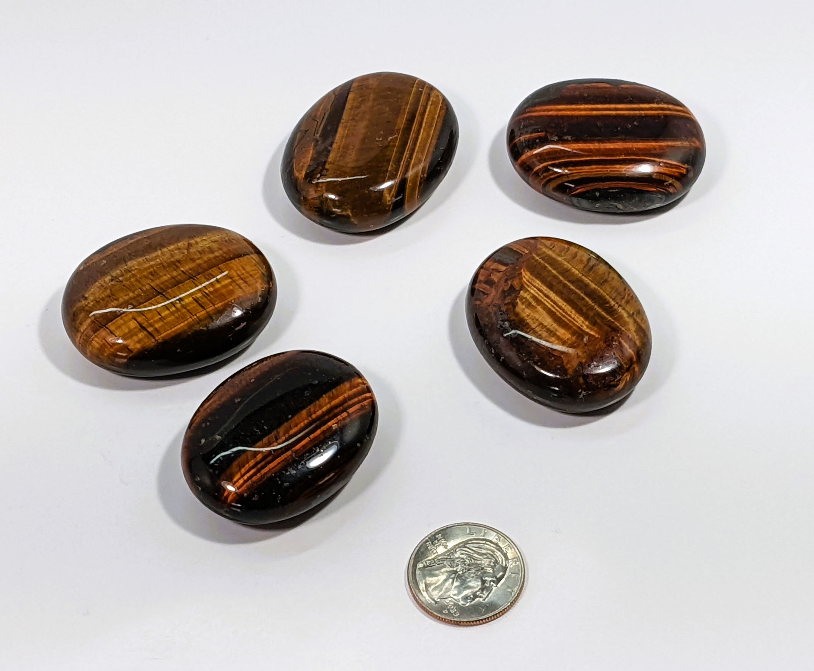 Red Tiger's Eye, also known as Dragon's Eye in a beautiful palm stone!