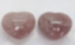 Beautiful Rose Quartz Hearts in warm pink