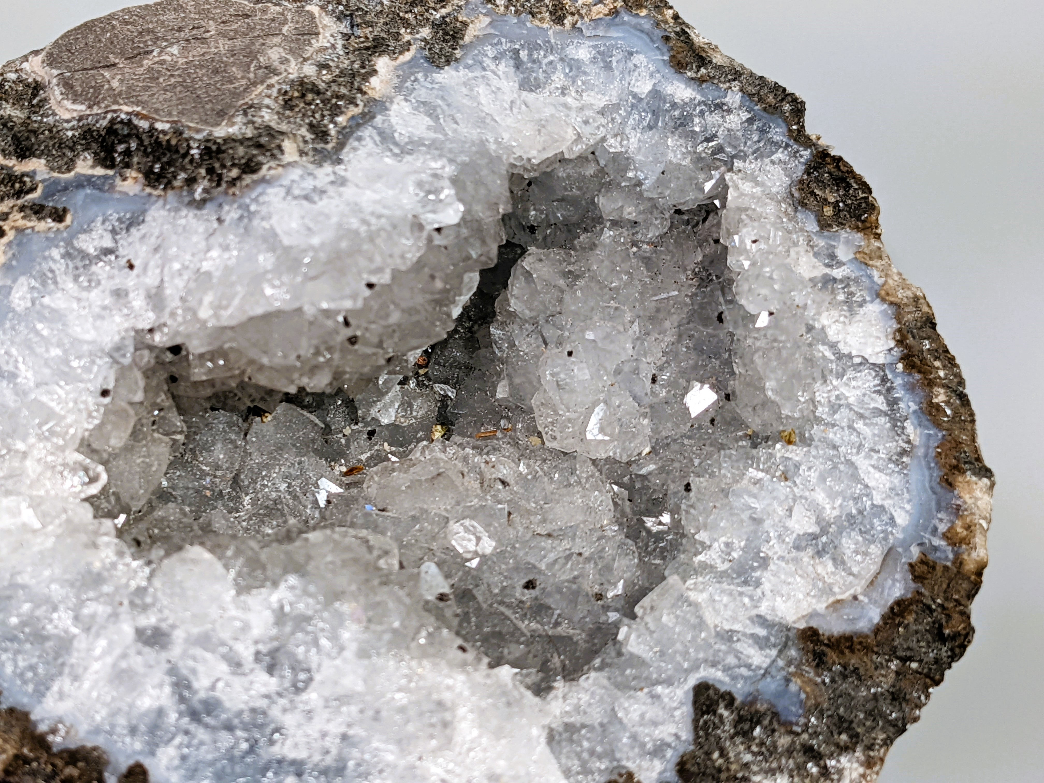 Las Choyas Coconut Geode: Striking crystals within it's own shell, perfect for collectors and decor. Find it at jujujems.