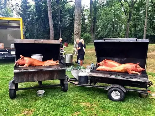 Commercial pig roast