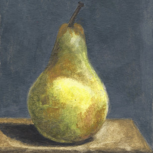 Pear on Grey Background, n.d.