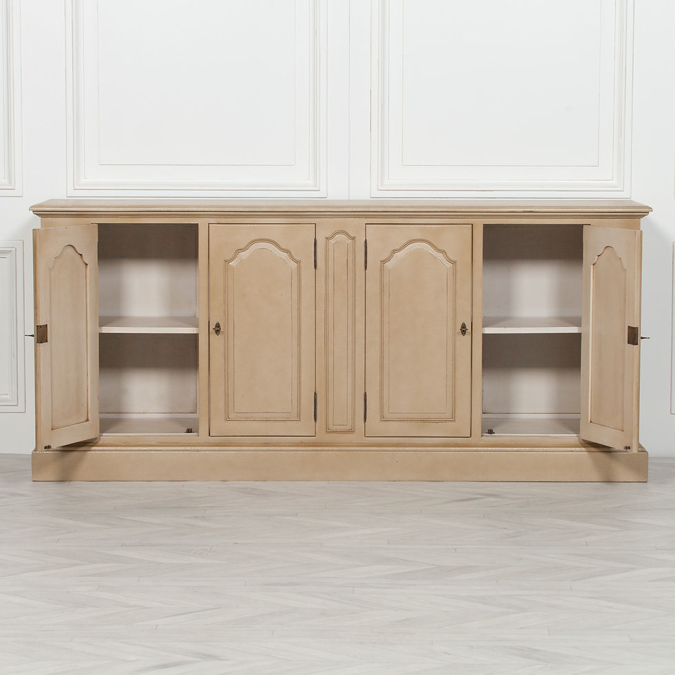 Thumbnail: Distressed Painted 4 Door Sideboard