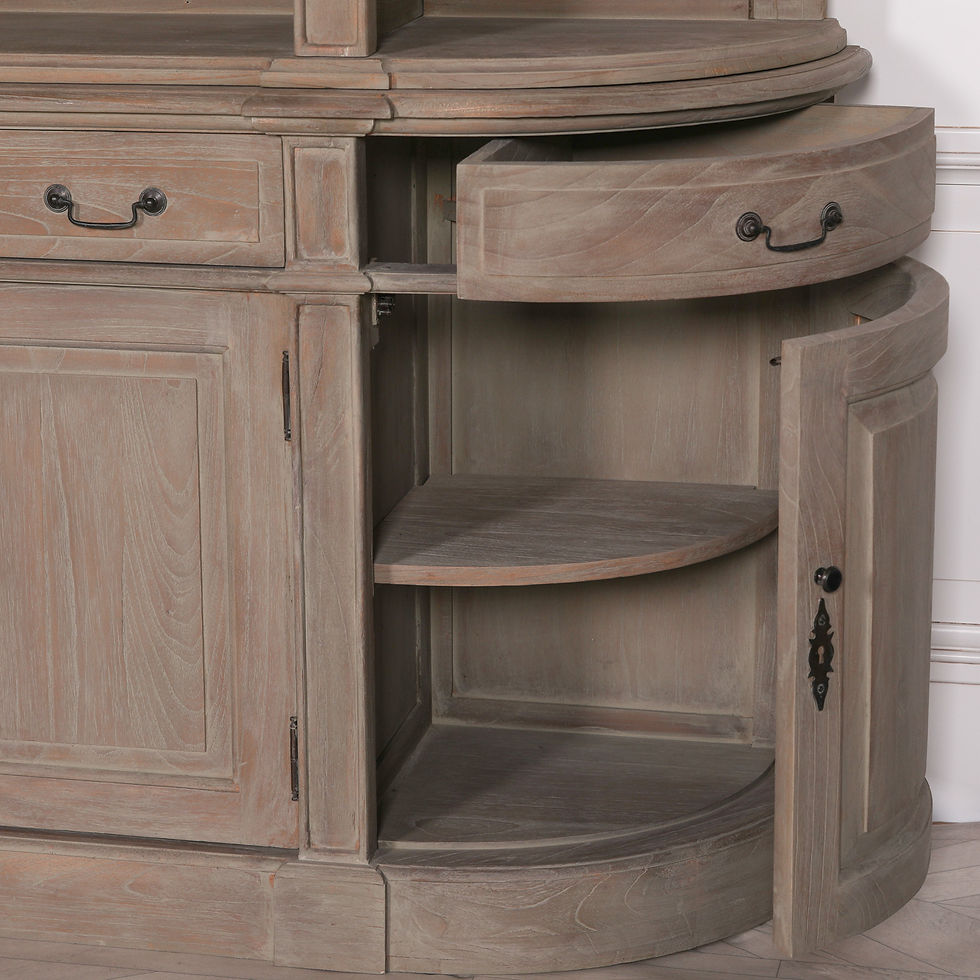 Thumbnail: Extra Large Wooden Double Bookcase with Ladder
