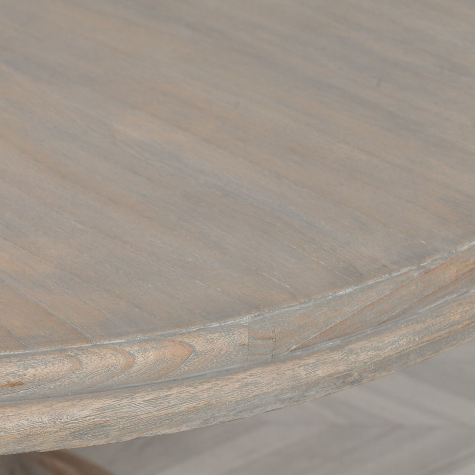 Thumbnail: Rustic Wooden Round Dining Table 147cm