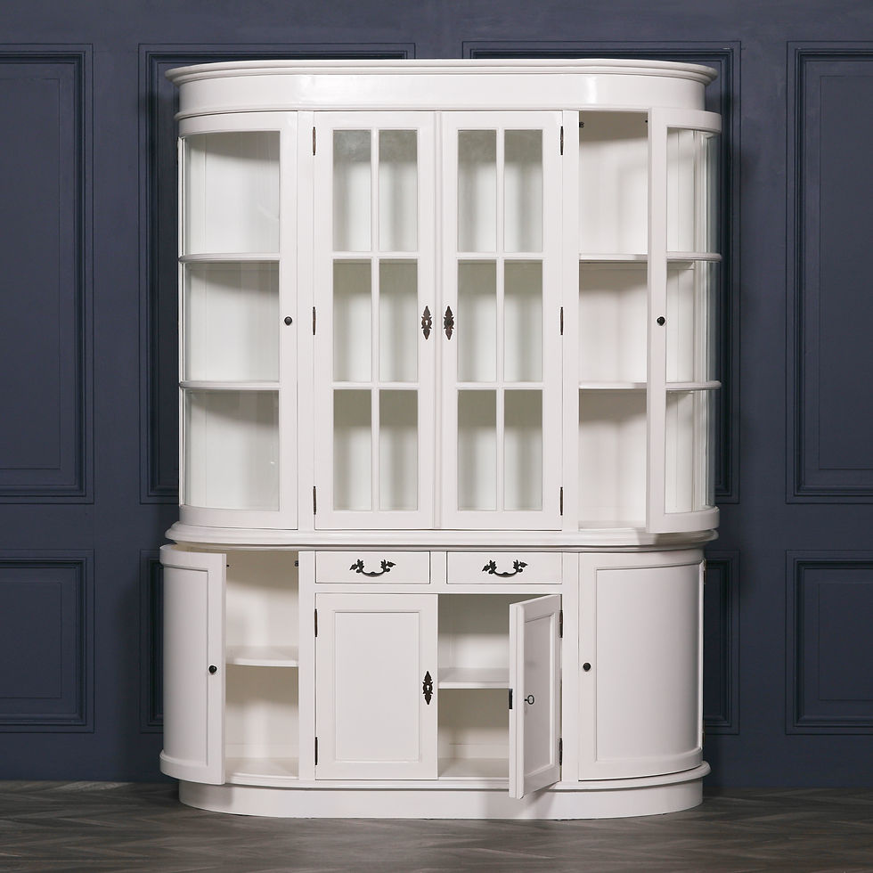 Thumbnail: Large White Dresser Display Cabinet