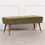 Thumbnail: Olive Green Buttoned Ottoman Stool
