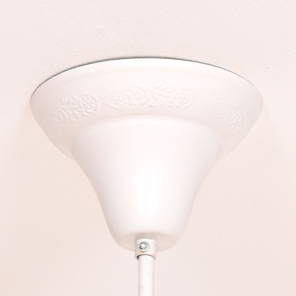 Thumbnail: White 8 Branch Shallow Cut Glass Chandelier