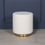 Thumbnail: Boucle Round  Stool with Gold Base