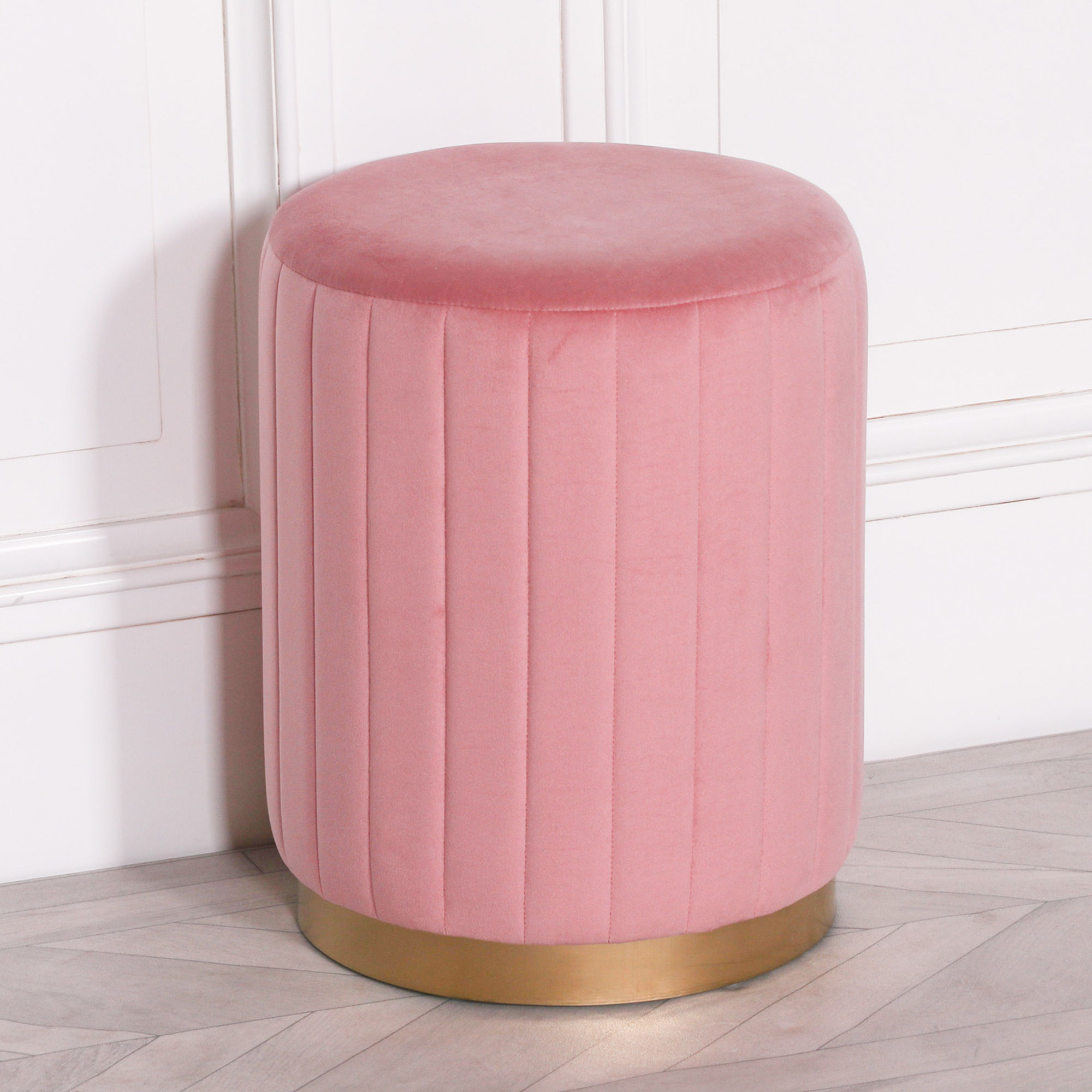 Pink Round Stool
