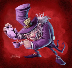 Tea, anyone___MAD HATTER_Digital painting, 2017__#characterdesign #aliceinwonderland  #madhater #dig