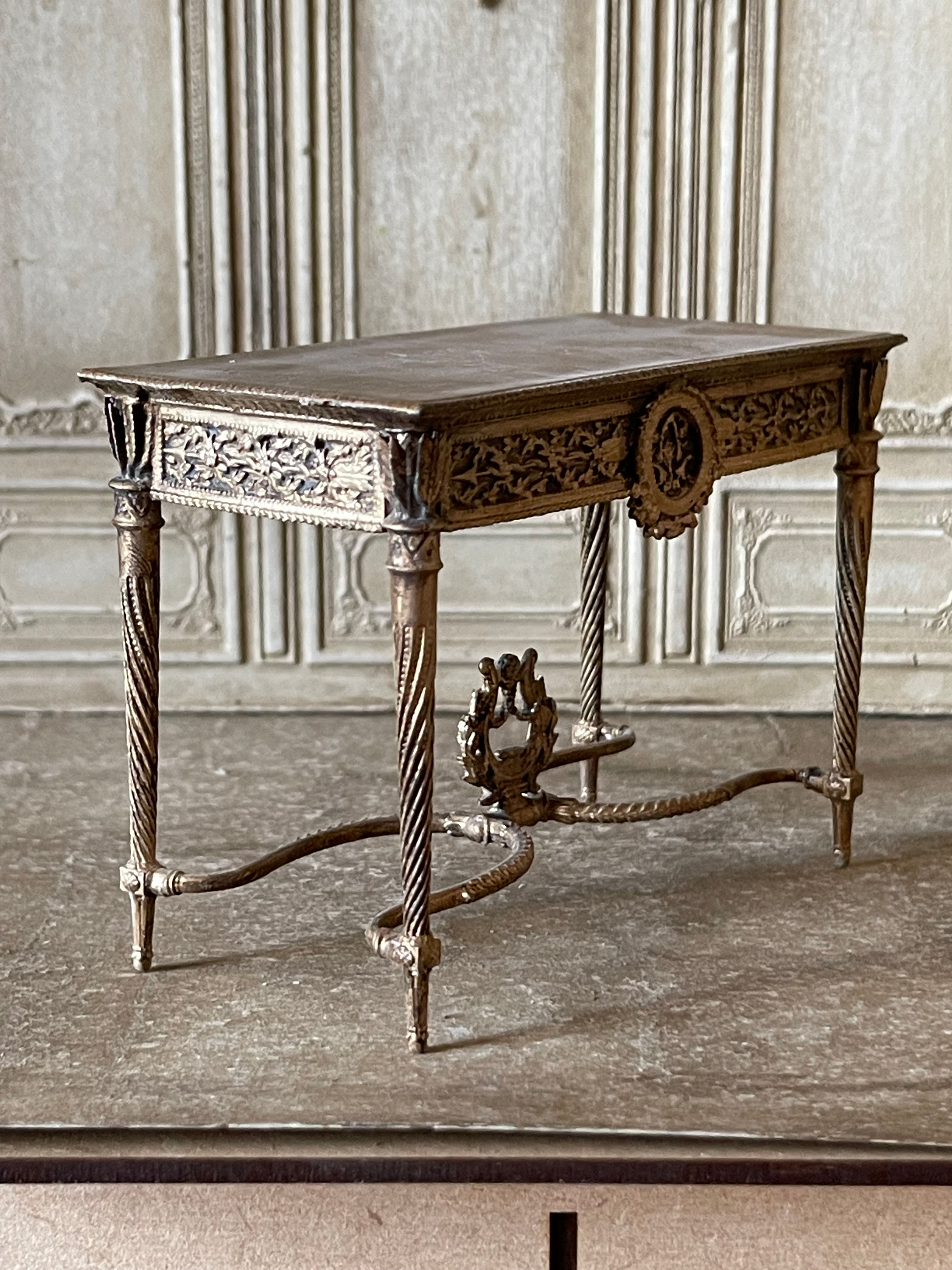 French Louis XVI Harp Table 12th scale