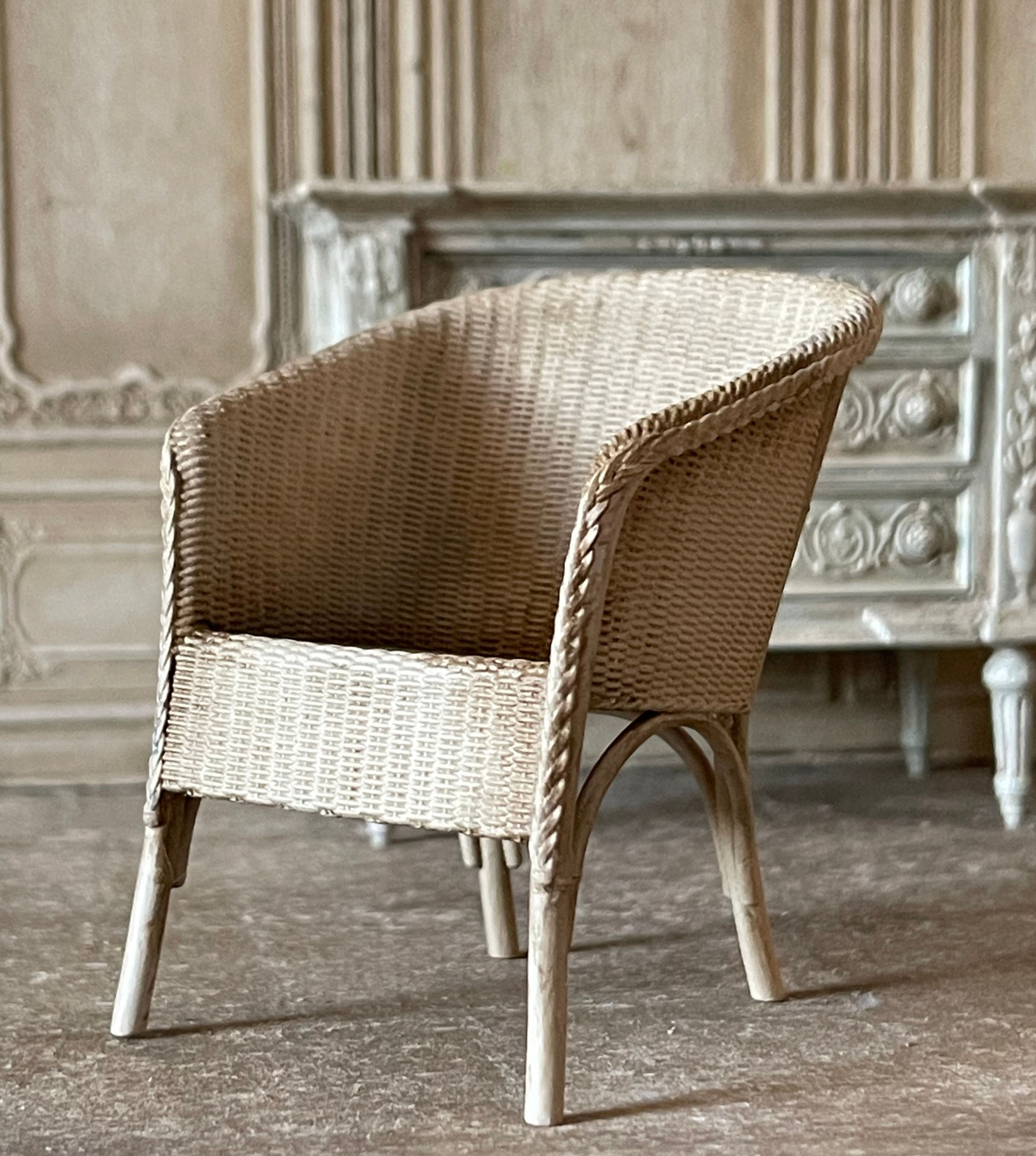 Lloyd Loom Wicker chair 12th scale