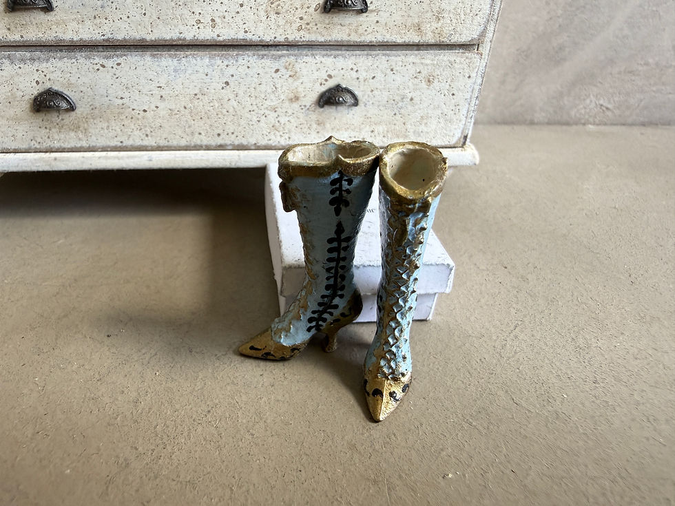 Thumbnail: AF79 -SET OF SHOES (A) 7 PAIRS PAINTED