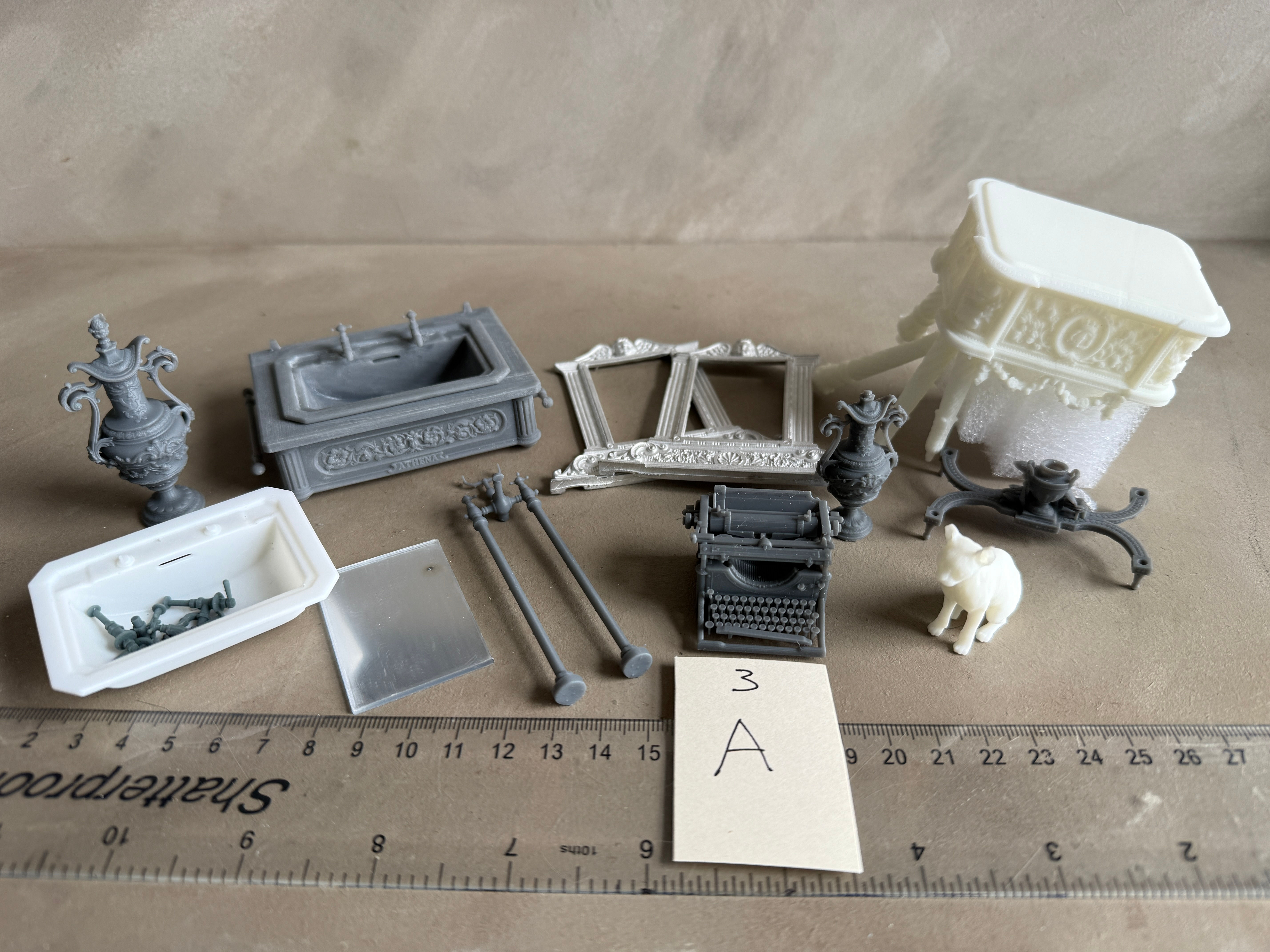 3A - Various items including washbasin table and vases Slight seconds