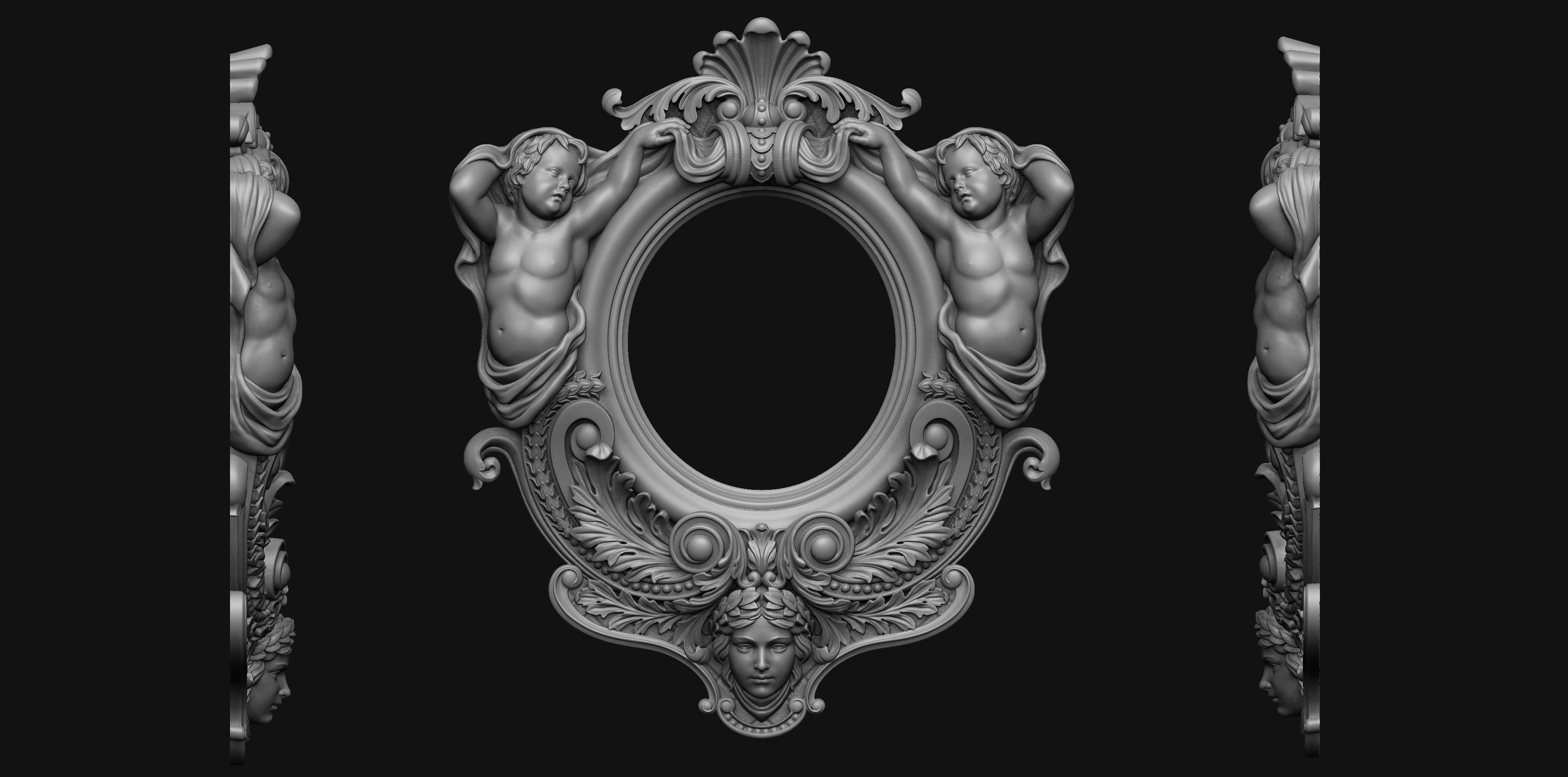 3D printable file Cherub window or frame