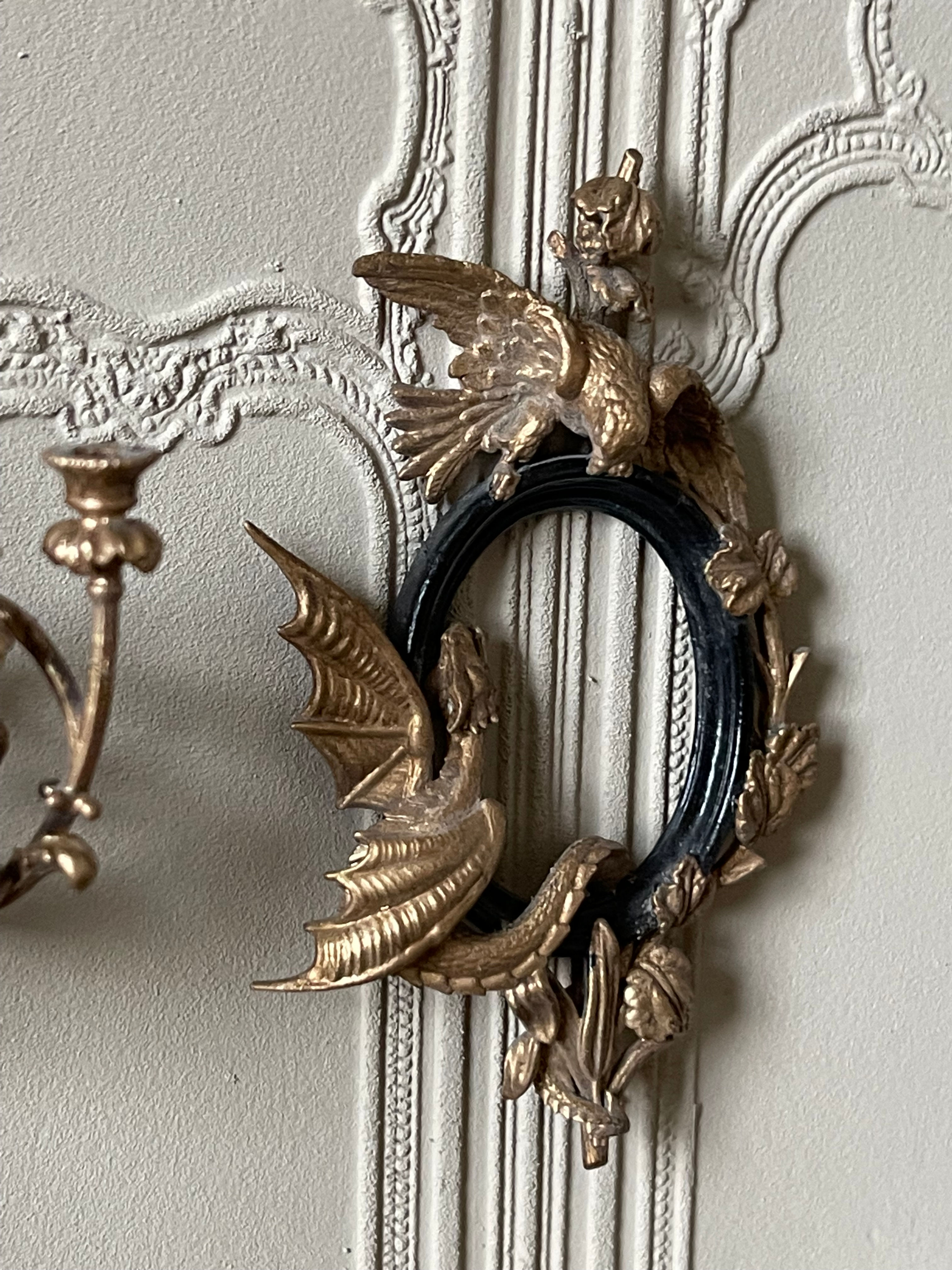 Venetian 18th-19th Century Rococo Dragon and Bird Mirror unpainted