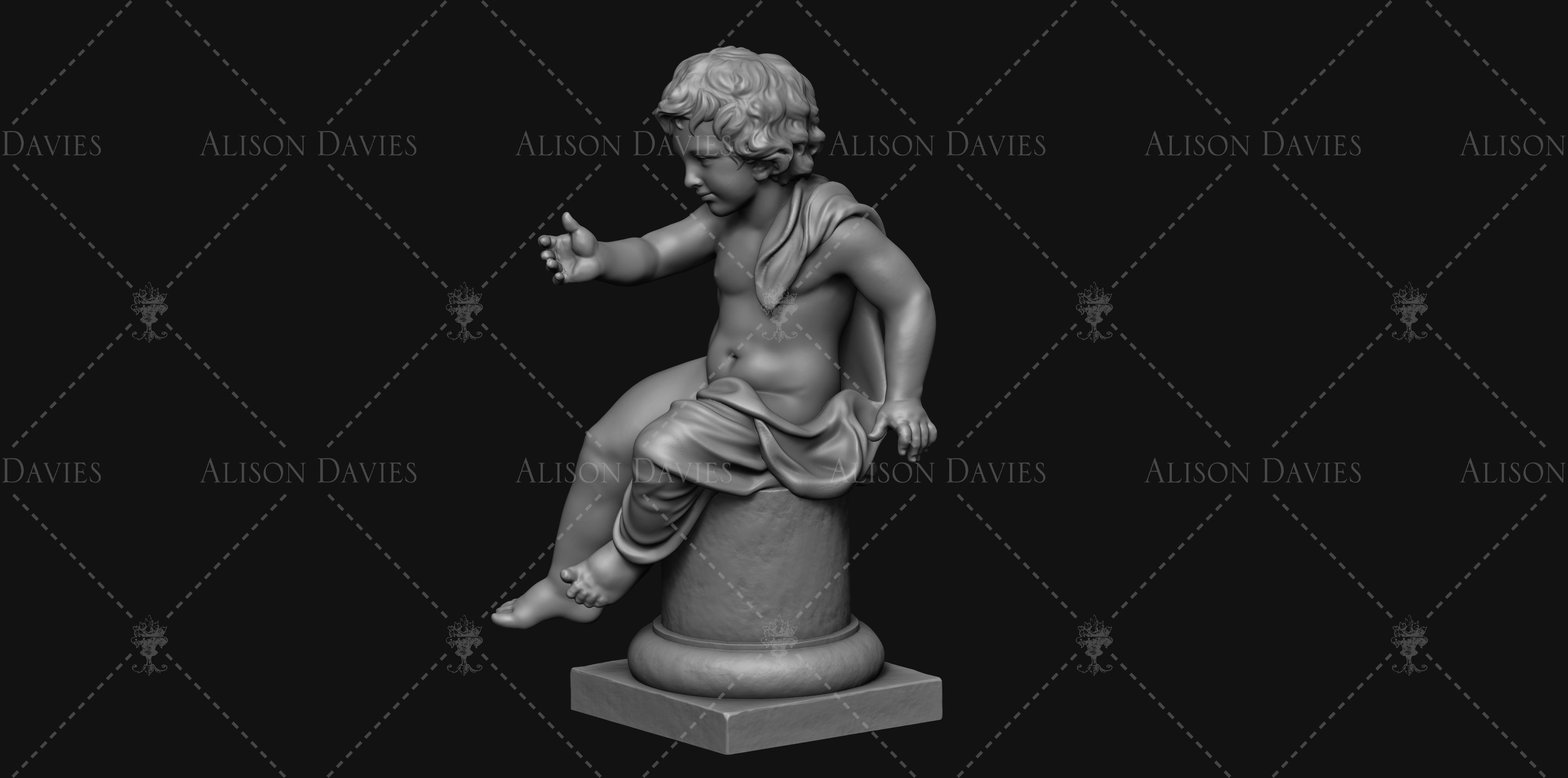 3D printable file Sitting Putto 2