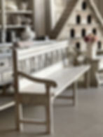 Miniatura: Long SCANDINAVIAN 19th century BENCH  12th scale Unpainted KIT