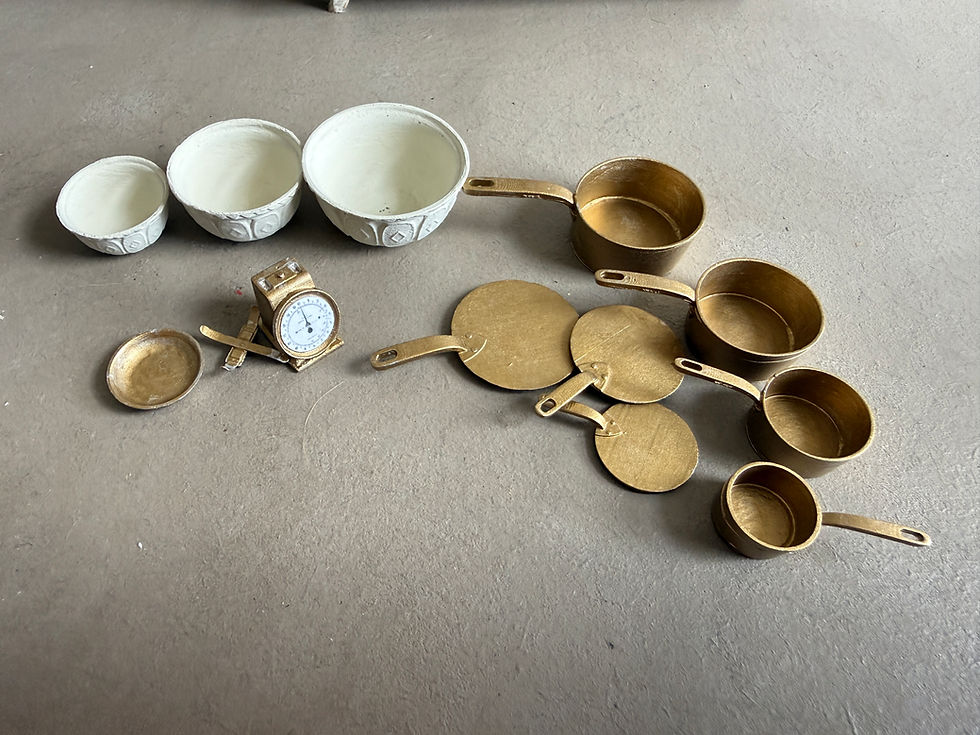 Thumbnail: AF81 - PANS, BOWLS, SCALES PAINTED