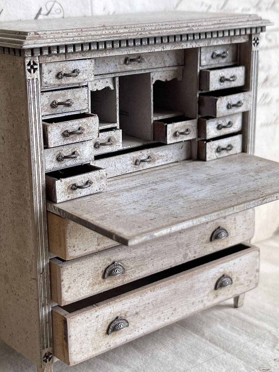 Miniatura: KIT 12th scale SCANDINAVIAN Desk unpainted