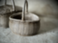 18th Century Wicker Tall Oval Basket unpainted