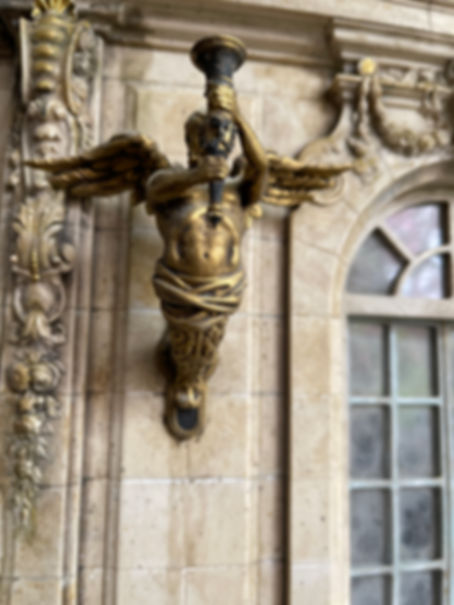 18th century exterior male wall sconces with wings 12th scale