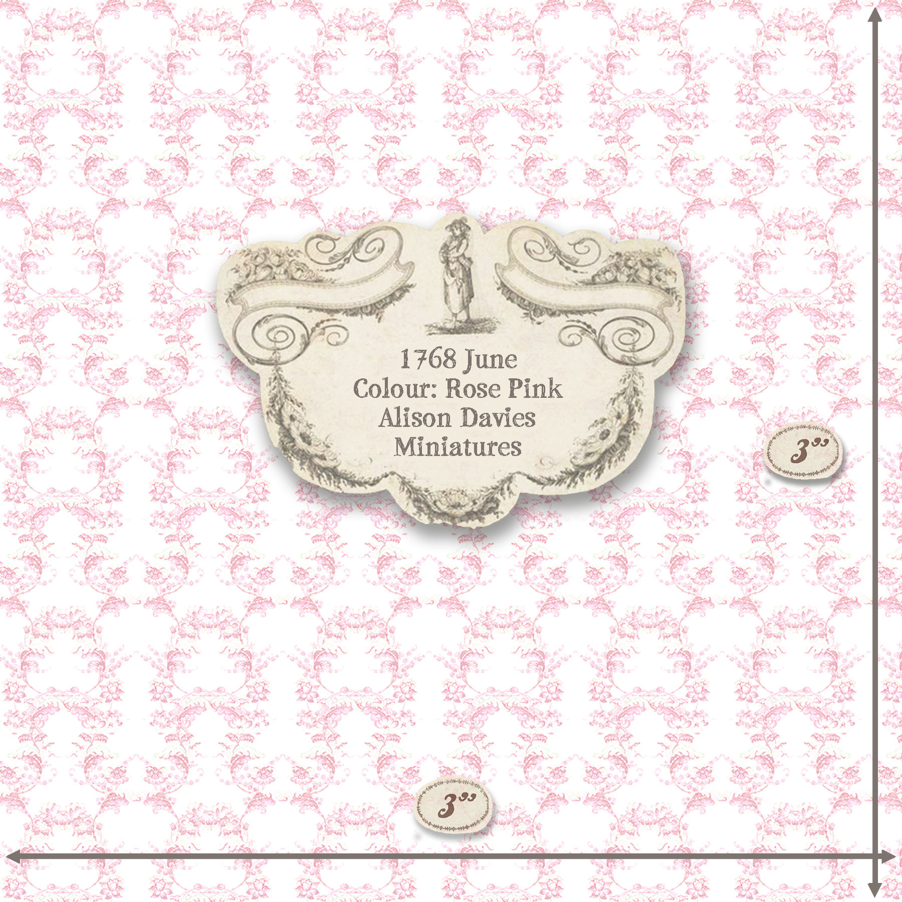 18th Century JUNE 1768 Colour: ROSE PINK.... Wallpaper