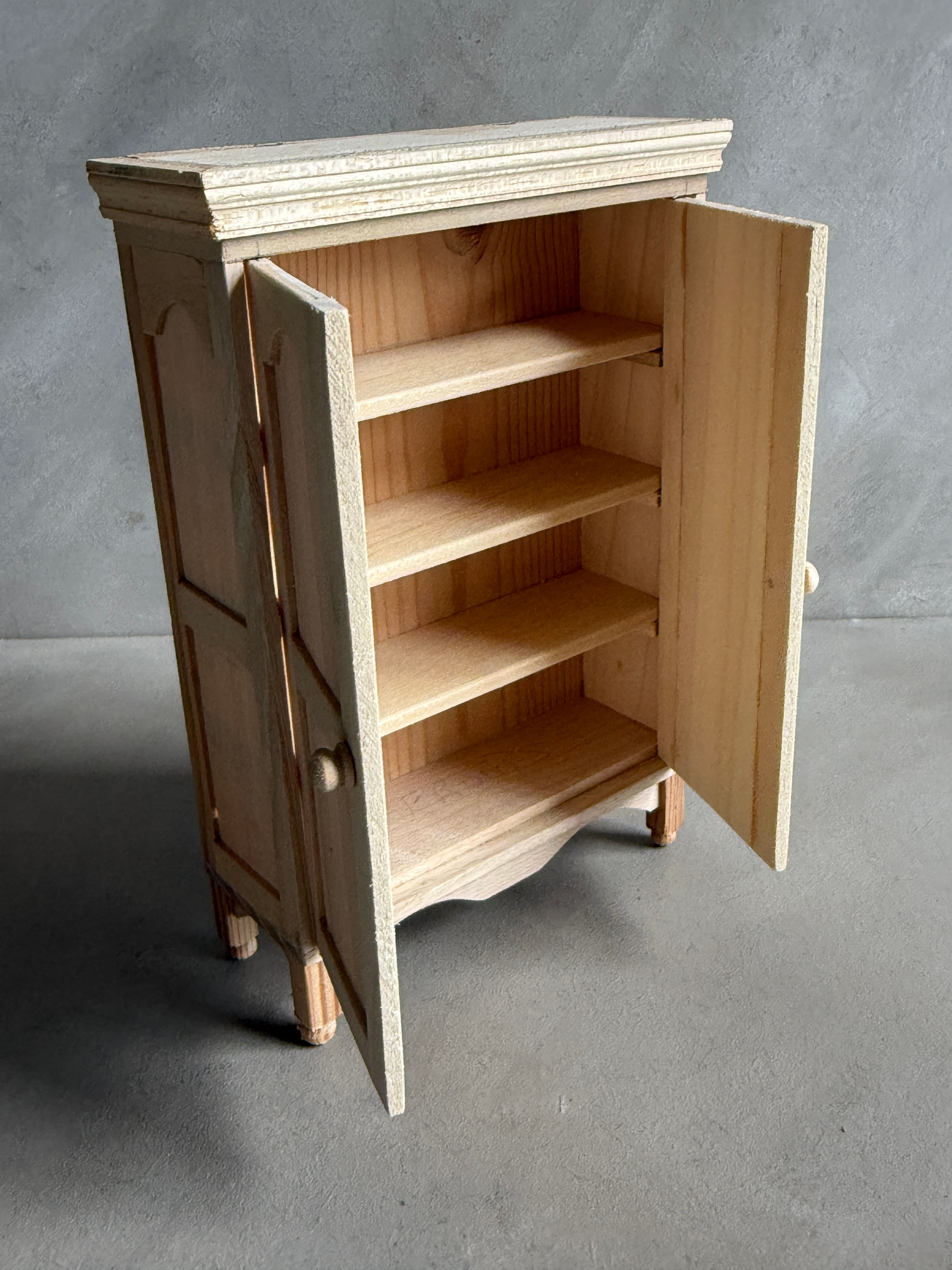 AF127 - WOODEN LINEN CABINET - 10.2cm wide x 16cm high x 4cm deep