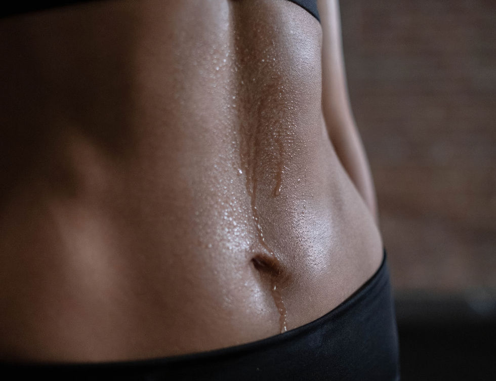 sweating for womb health