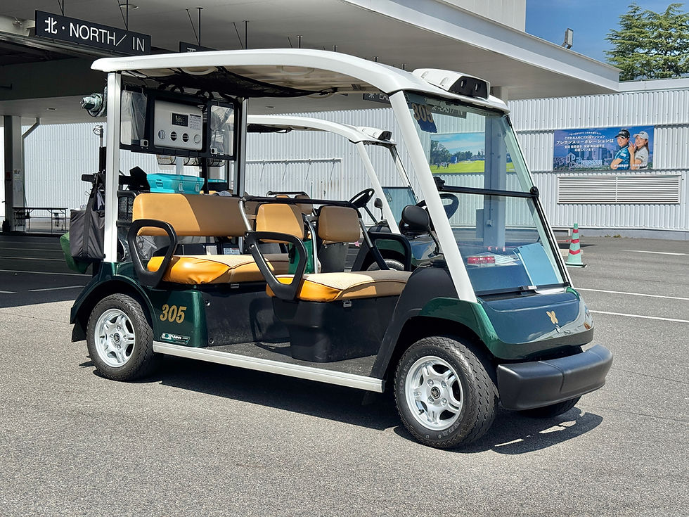 ゴルフカートクーラー装着のYAMAHAゴルフカート