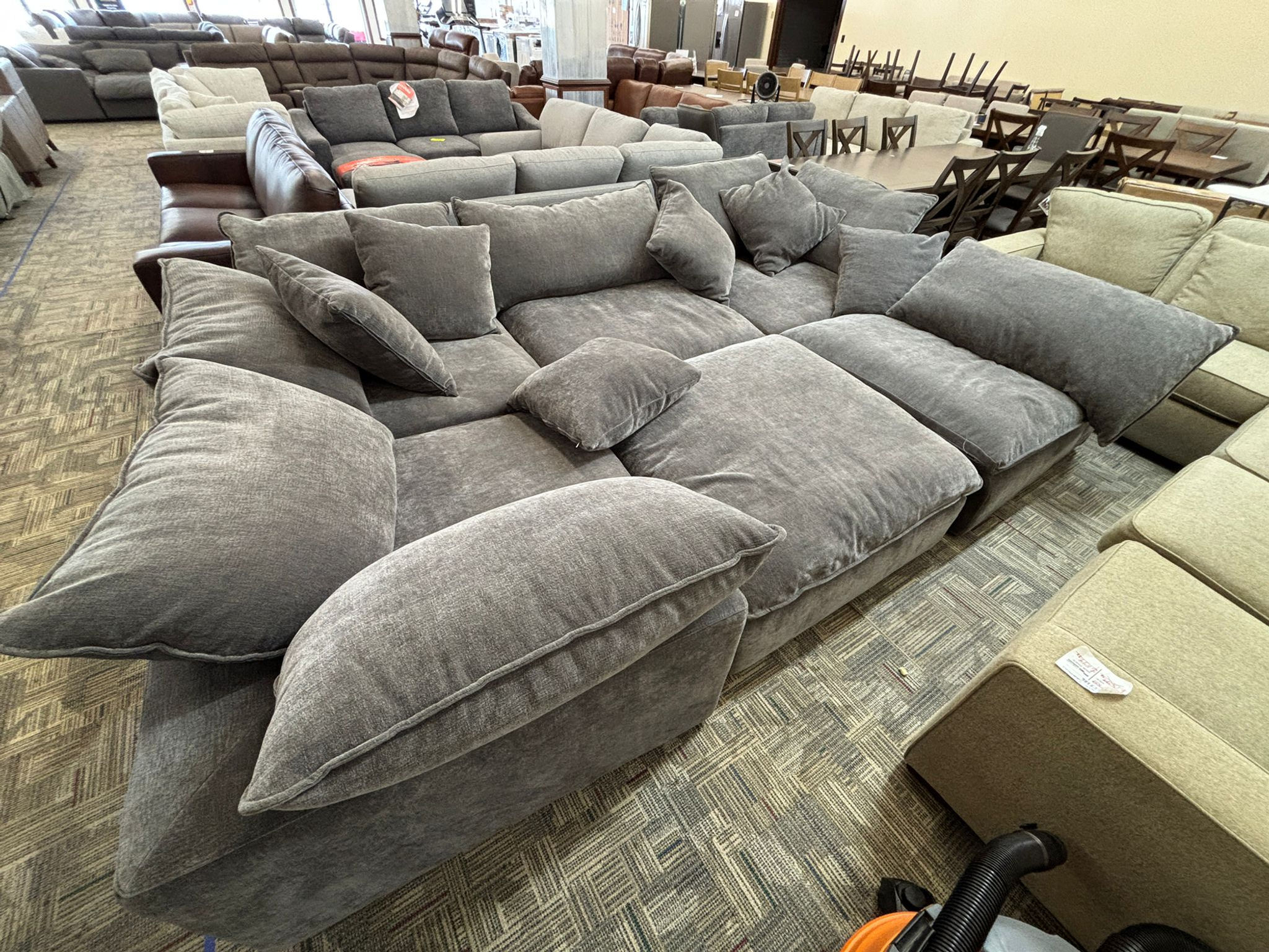 Sereen 6-piece Fabric Modular Sectional, Taupe