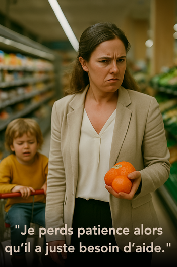 Un enfant de Balan en plein Terrible Three, et sa mère, avant une séance de kinésiologie pour enfant avec Cindy Doublet à Villette d'Anthon