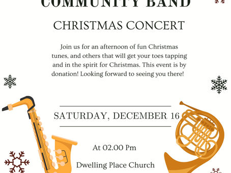 Don't miss the Community Concert Band !