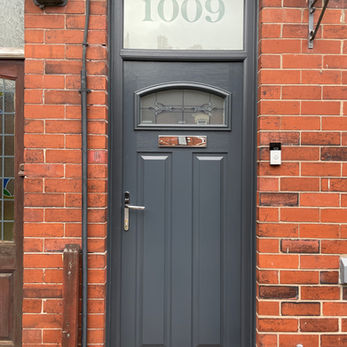 Solidor 'London' Composite Door in Anthracite Grey with 'Park Lane' Glass design