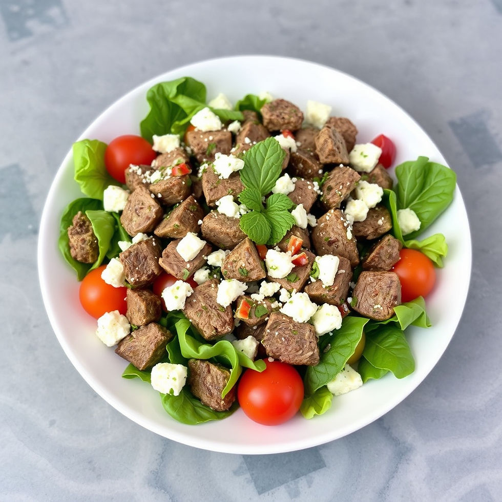 Mediterranean Lamb Salad with Feta and Mint