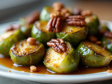 Maple-Roasted Brussels Sprouts with Pecans