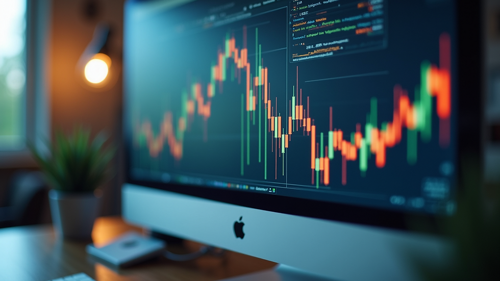 Close-up view of a computer screen showing automated web design software interface