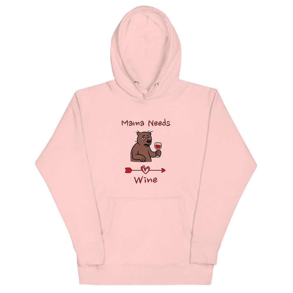 Thumbnail: Mama Needs Wine Unisex Hoodie