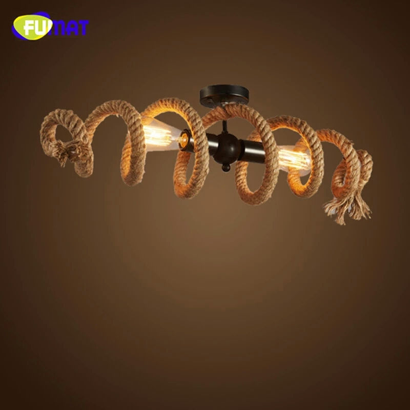 FUMAT Loft Industrial Ceiling Light Rope Ceiling Lamp
