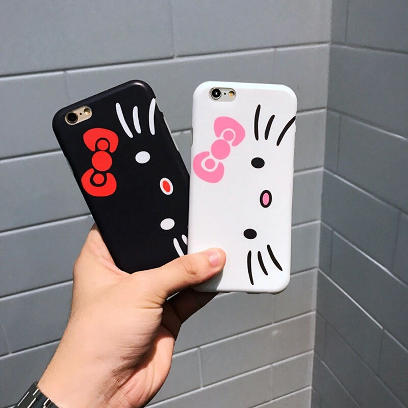 Cartoon Hello kitty Silk TPU Soft Case for iPhone