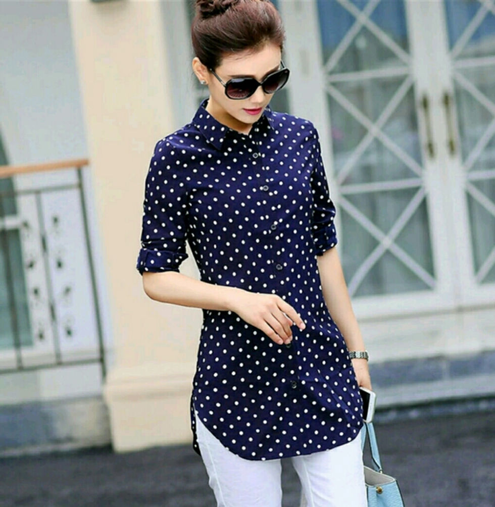 Size long sleeve Slim Blouse Office Work Wear shirts