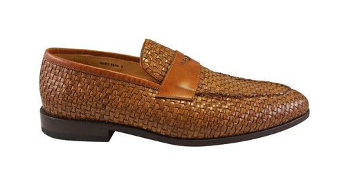 Ugo Vasare Brown Woven Loafers