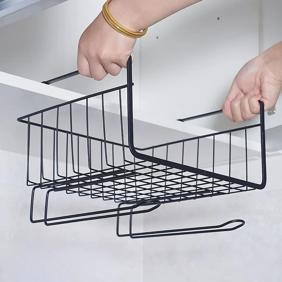 Miniatura: Suporte de Cozinha de Ferro com Prateleira para Armazenamento Eficiente