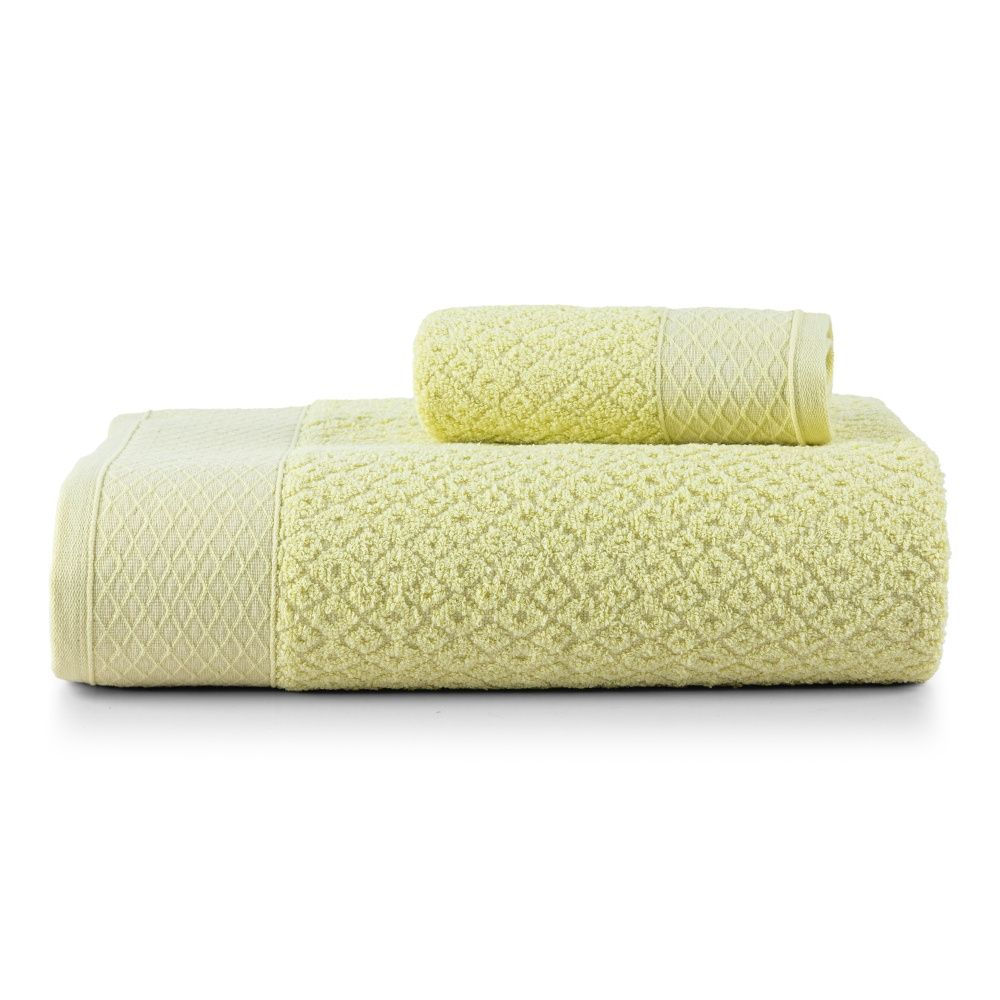 Jogo De Banho 2 Peças 430g/M² Capri Toalhas Banhão 100% Algodão Amarelo Brilhant