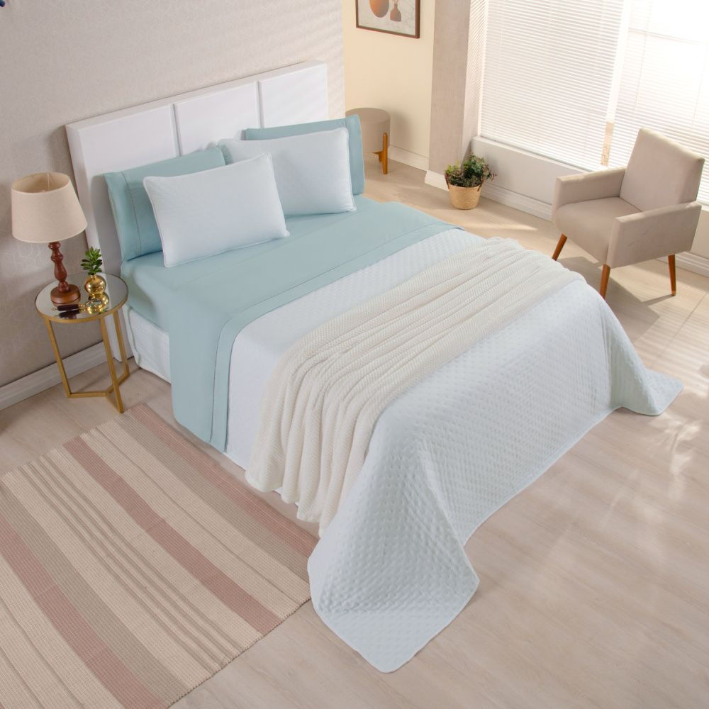 Kit Cama Posta Isabelle Dublin/Branco/Marfim