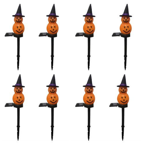 Miniatura: Kit Luminária Solar Abóbora Decorativa - Halloween