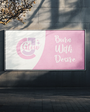 a billboard that says burn with desire on it