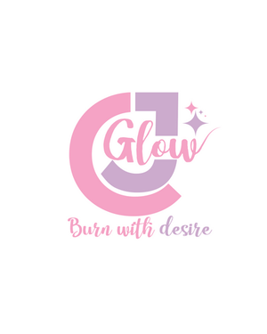 a pink and purple logo for glow burn with desire