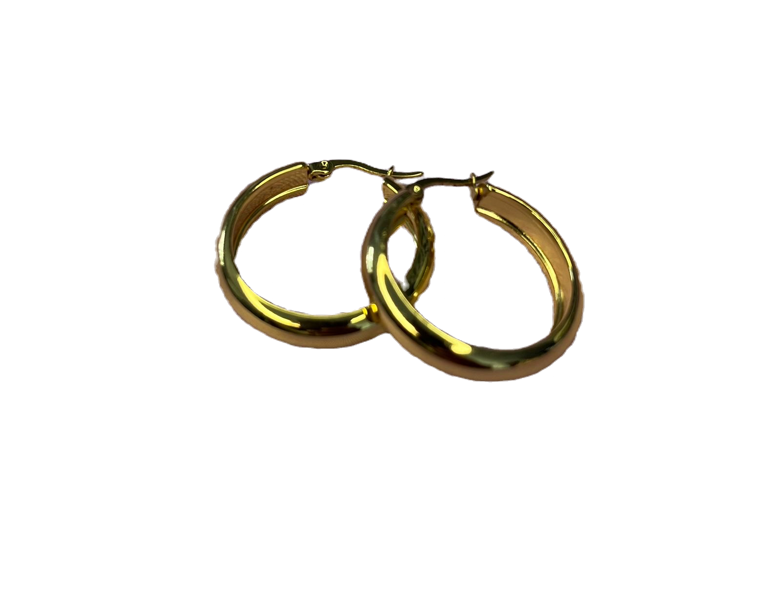 Medium sized gold hoops